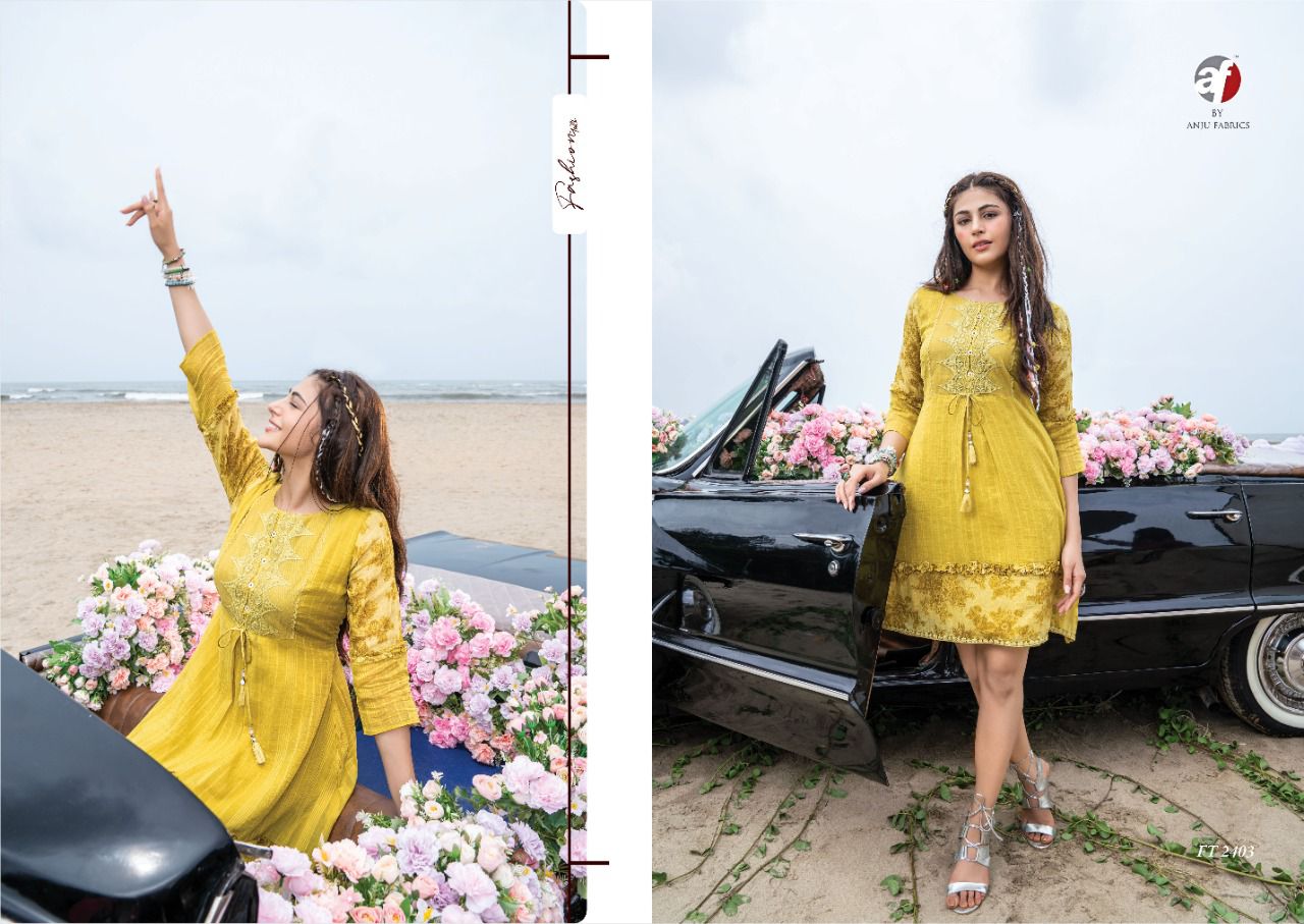 Fashion Talk New Stylish Designer Fancy Party Wear Cotton Latest Kurtis Collection